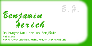 benjamin herich business card