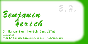 benjamin herich business card